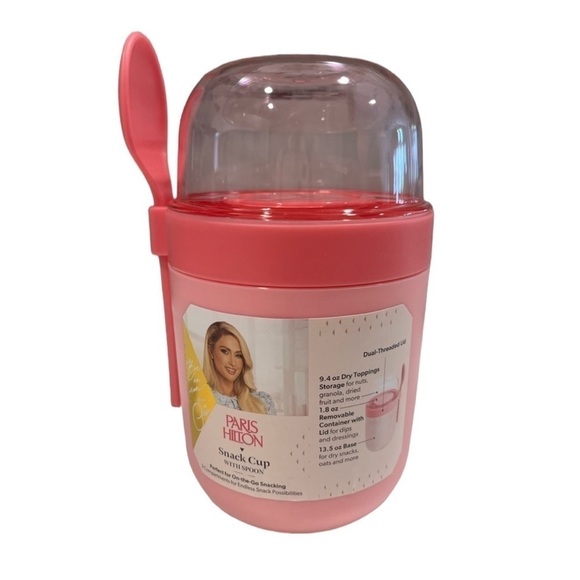 Paris Hilton Punk Snack Cup With Spoon and Dipping Container NWT - Picture 2 of 8